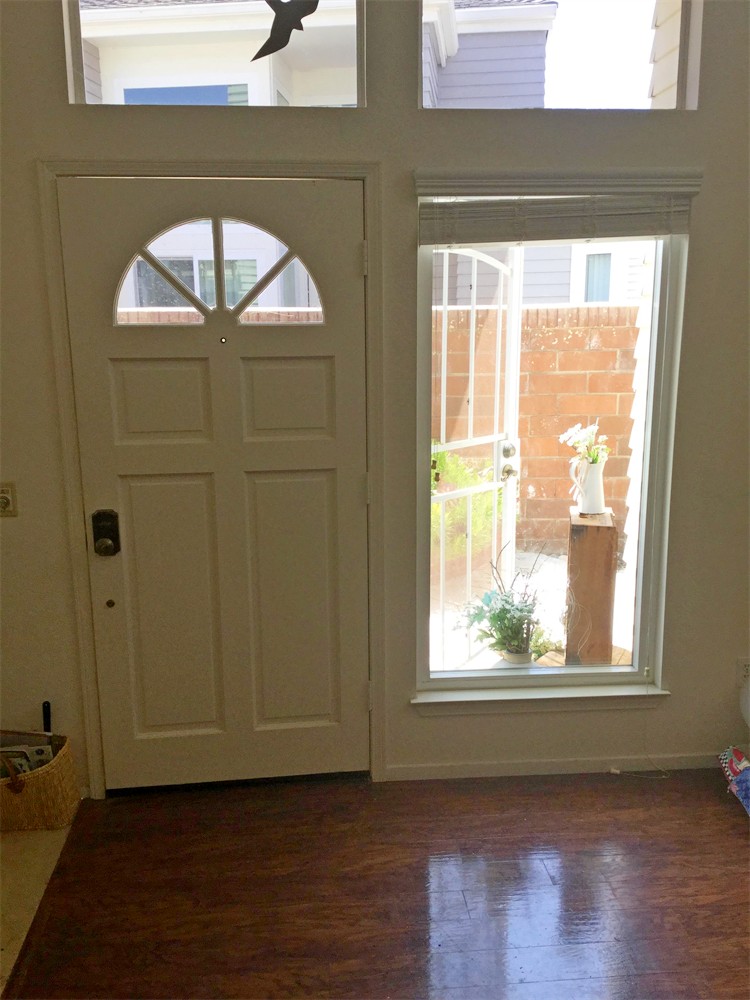 Entry door and window - before.6-29-20