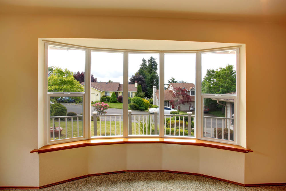 bay window overlooking neighborhood